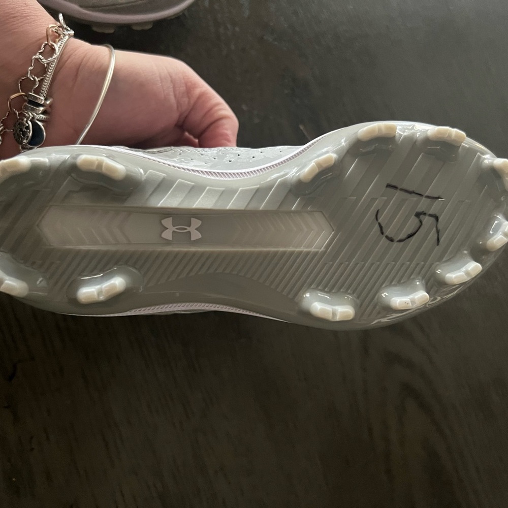 Under Armour Gray Kids Cleats Baseball - Picture 5 of 13